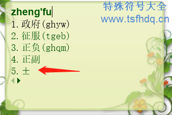 数学正负符号