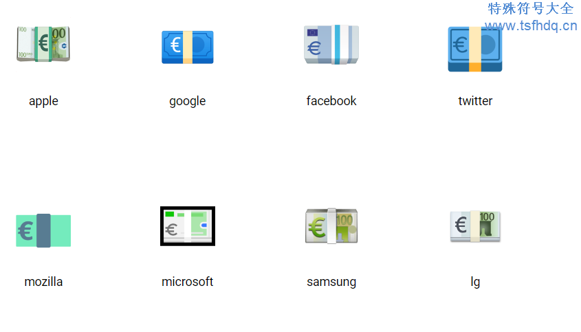 钱的emoji表情符号