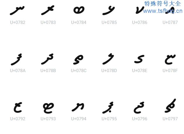 塔纳字母表符号