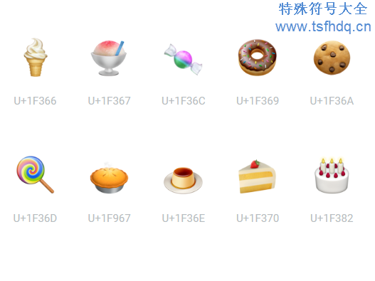 甜品emoji表情符号